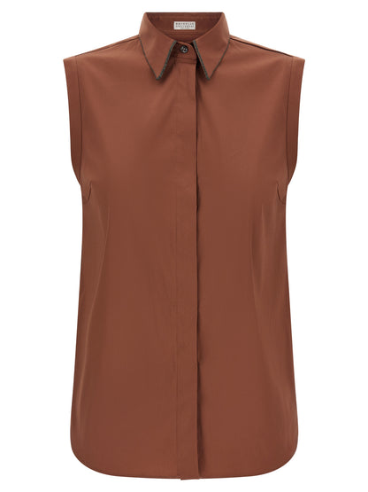 Brown Cotton Blouse