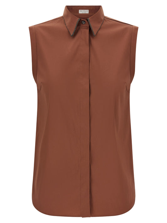 Brown Cotton Blouse