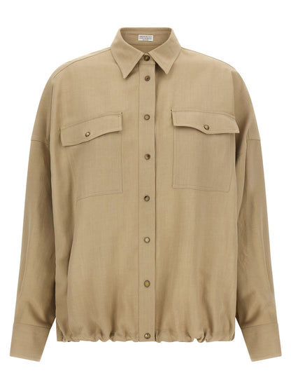Beige Viscose Blouse