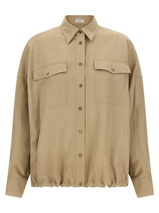 Beige Viscose Blouse