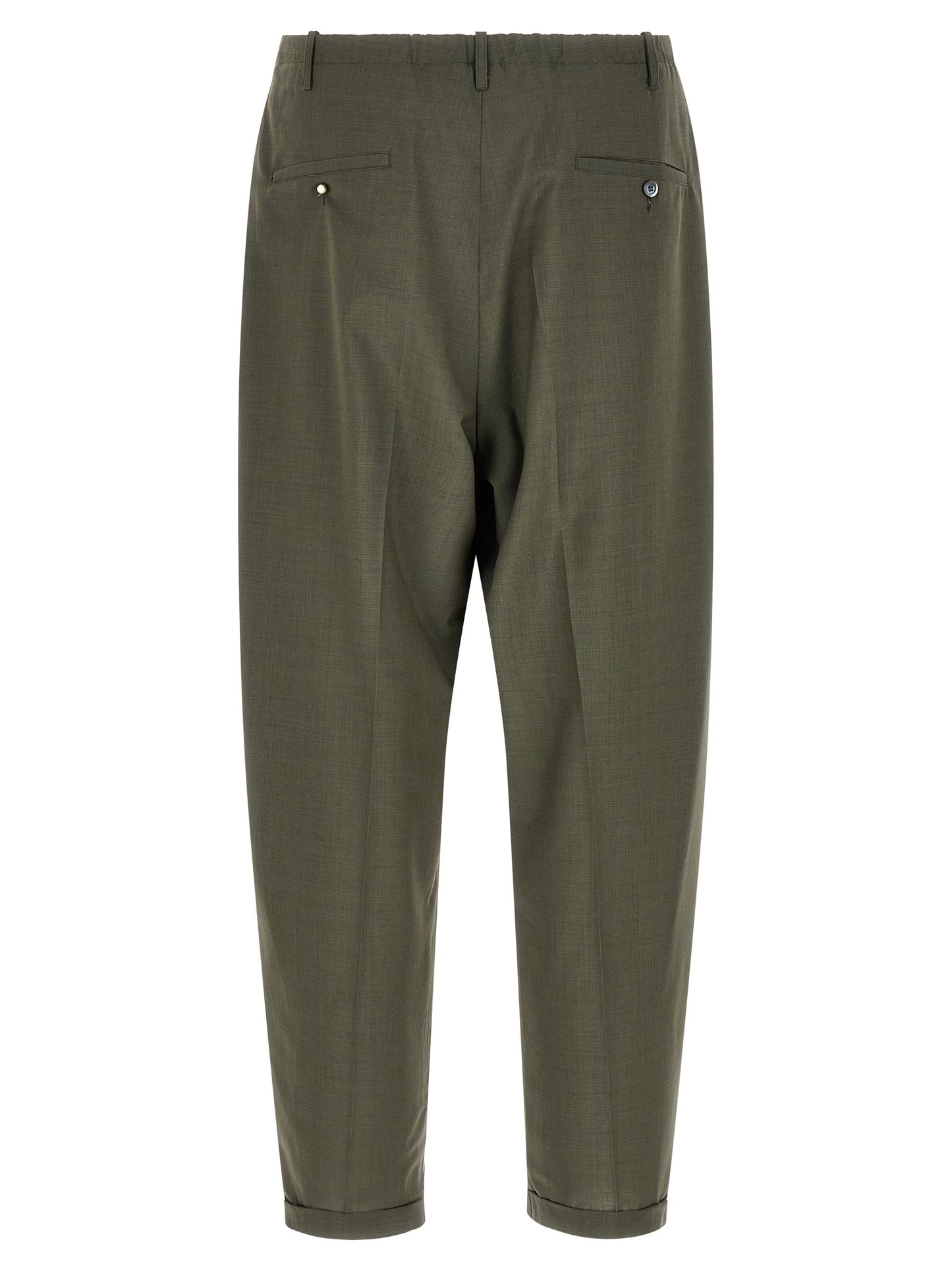 Bicolor Virgin Wool Casual Pants
