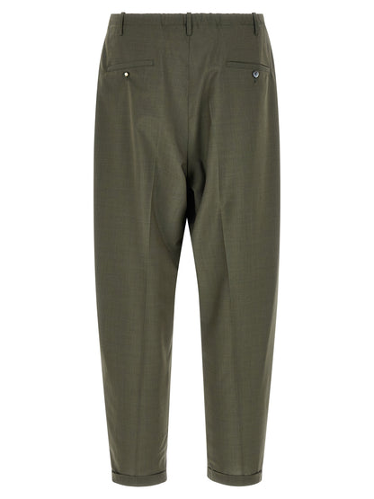 Bicolor Virgin Wool Casual Pants