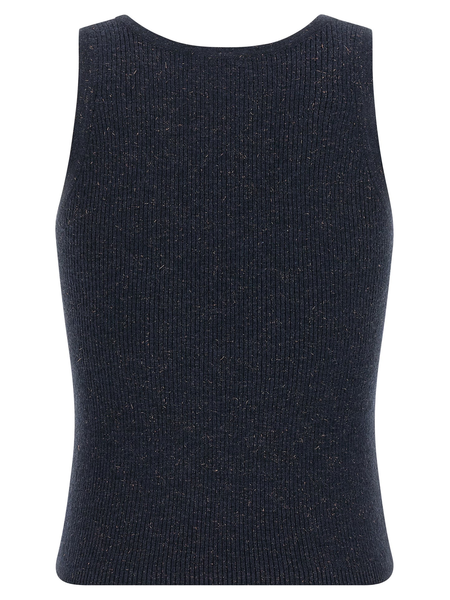 Blue Cashmere Sleeveles T-Shirt