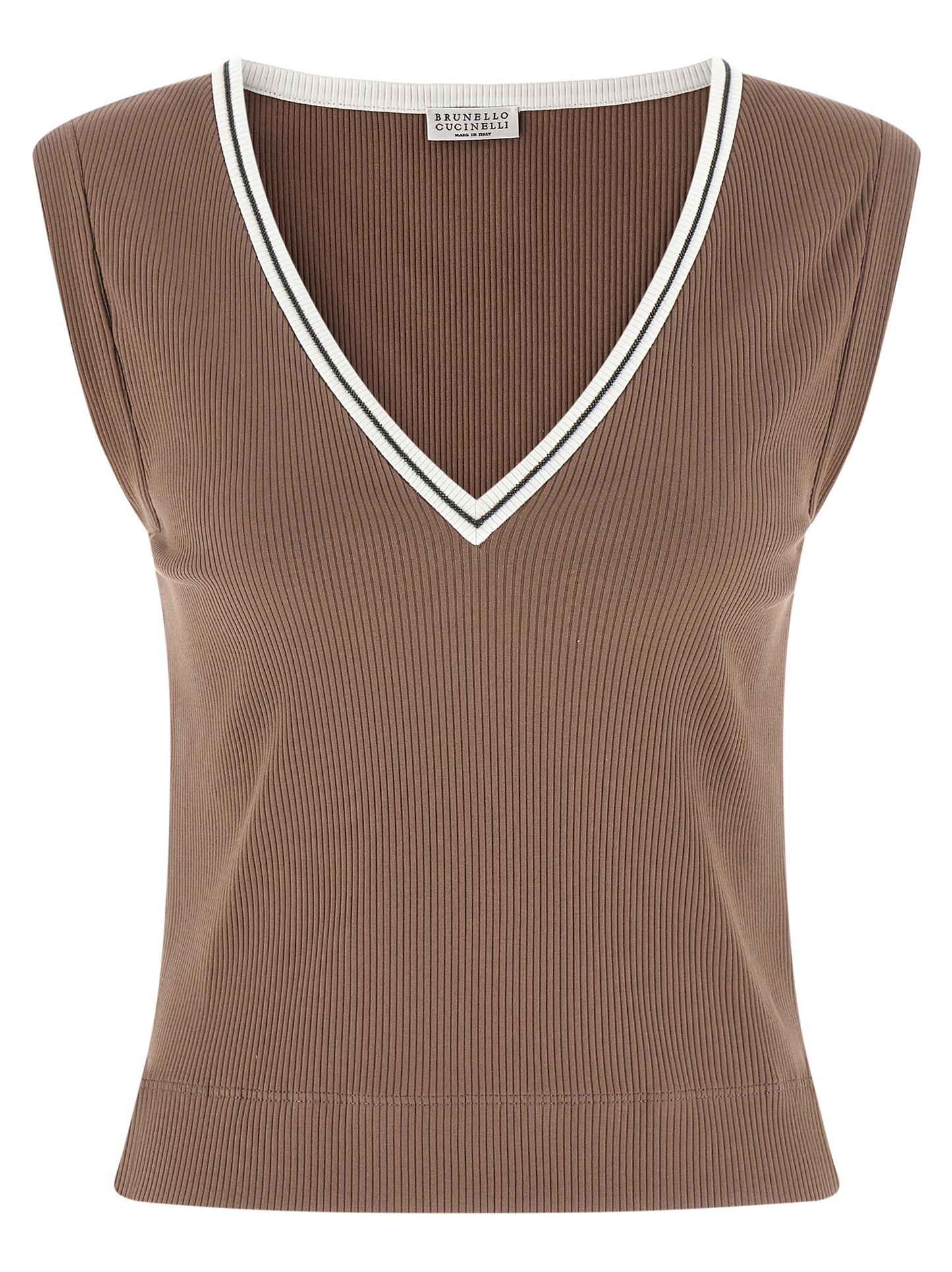 Brown Cotton Tank Tops