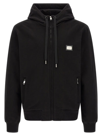Black Cotton Sweatshirt
