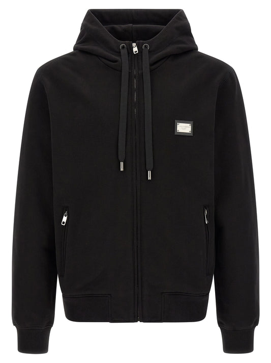 Black Cotton Sweatshirt