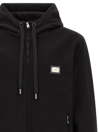 Black Cotton Sweatshirt