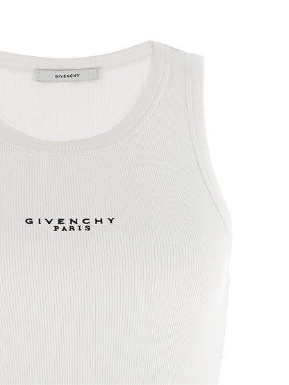 White Cotton Sleeveles T-Shirt