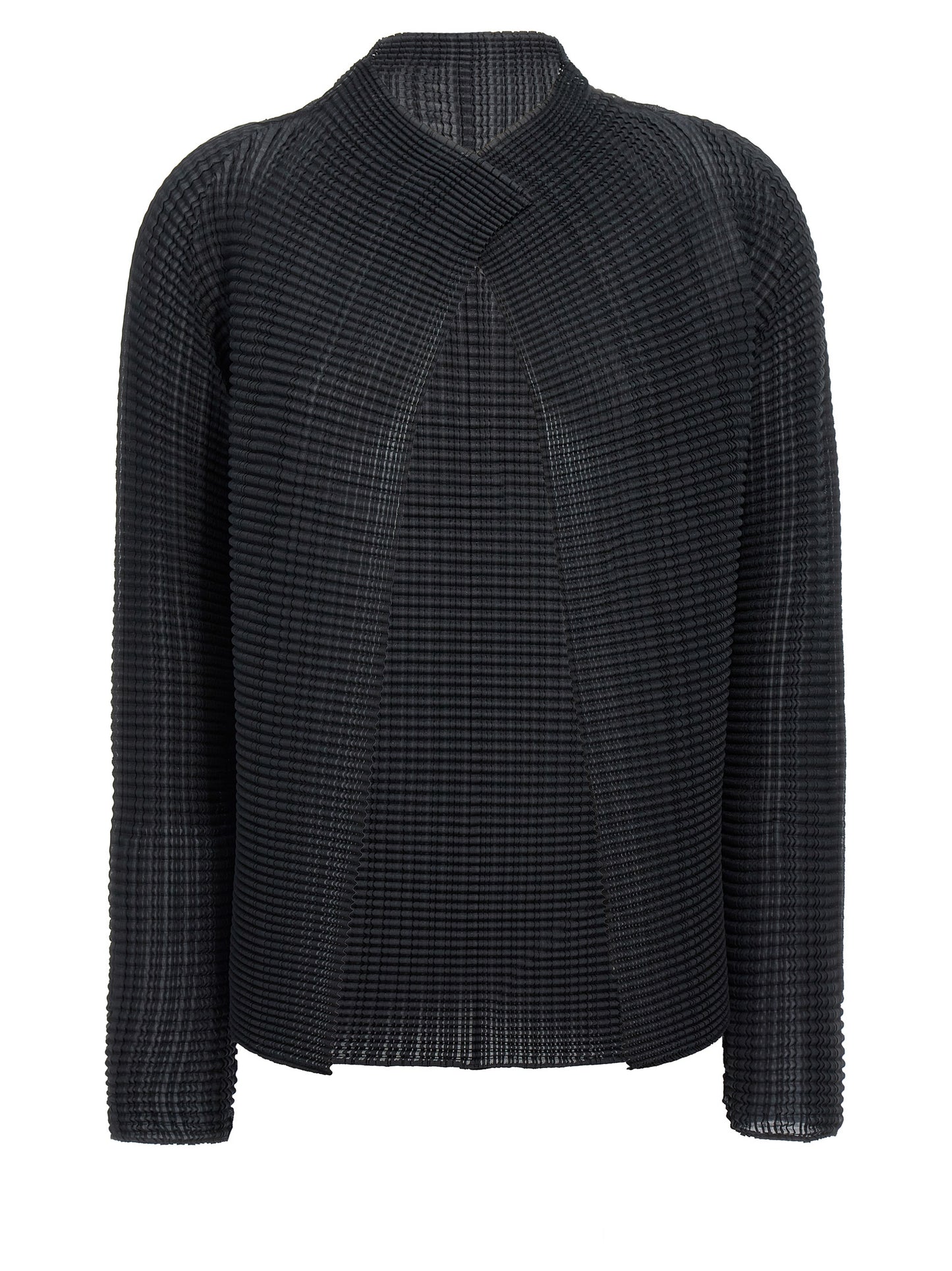 Black Polyester Cardigan