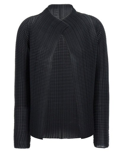 Black Polyester Cardigan