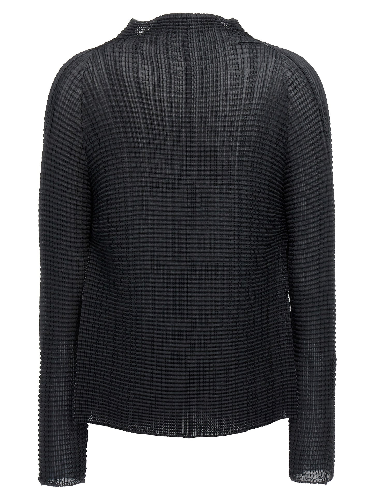 Black Polyester Cardigan