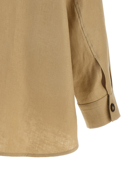 Beige Linen Blouse