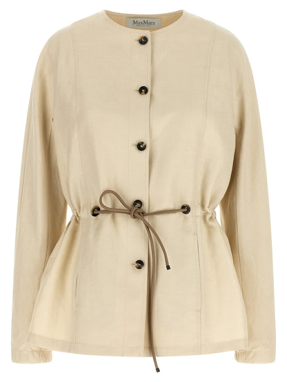 Beige Linen Blazer