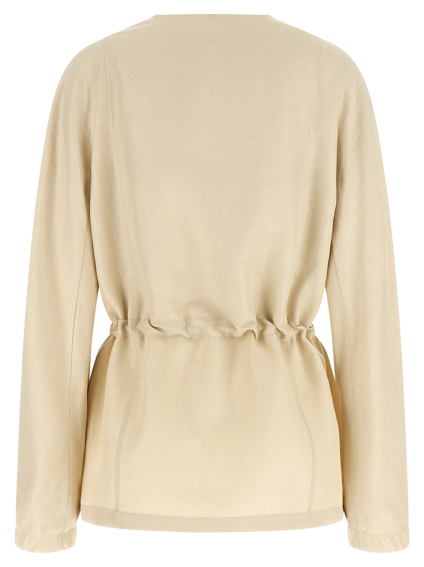 Beige Linen Blazer