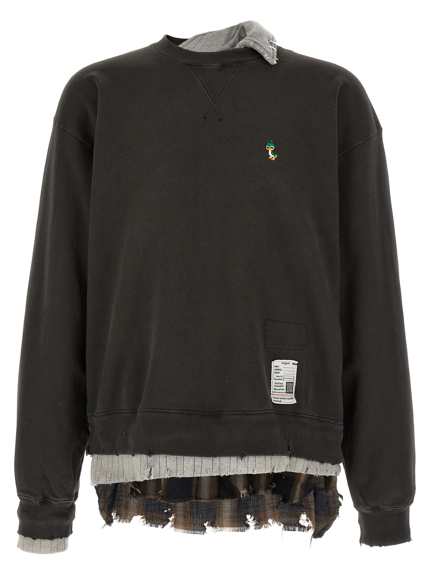 Black Cotton Sweatshirt