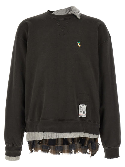 Black Cotton Sweatshirt