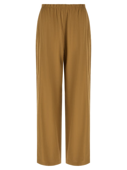 Beige Linen Casual Pants