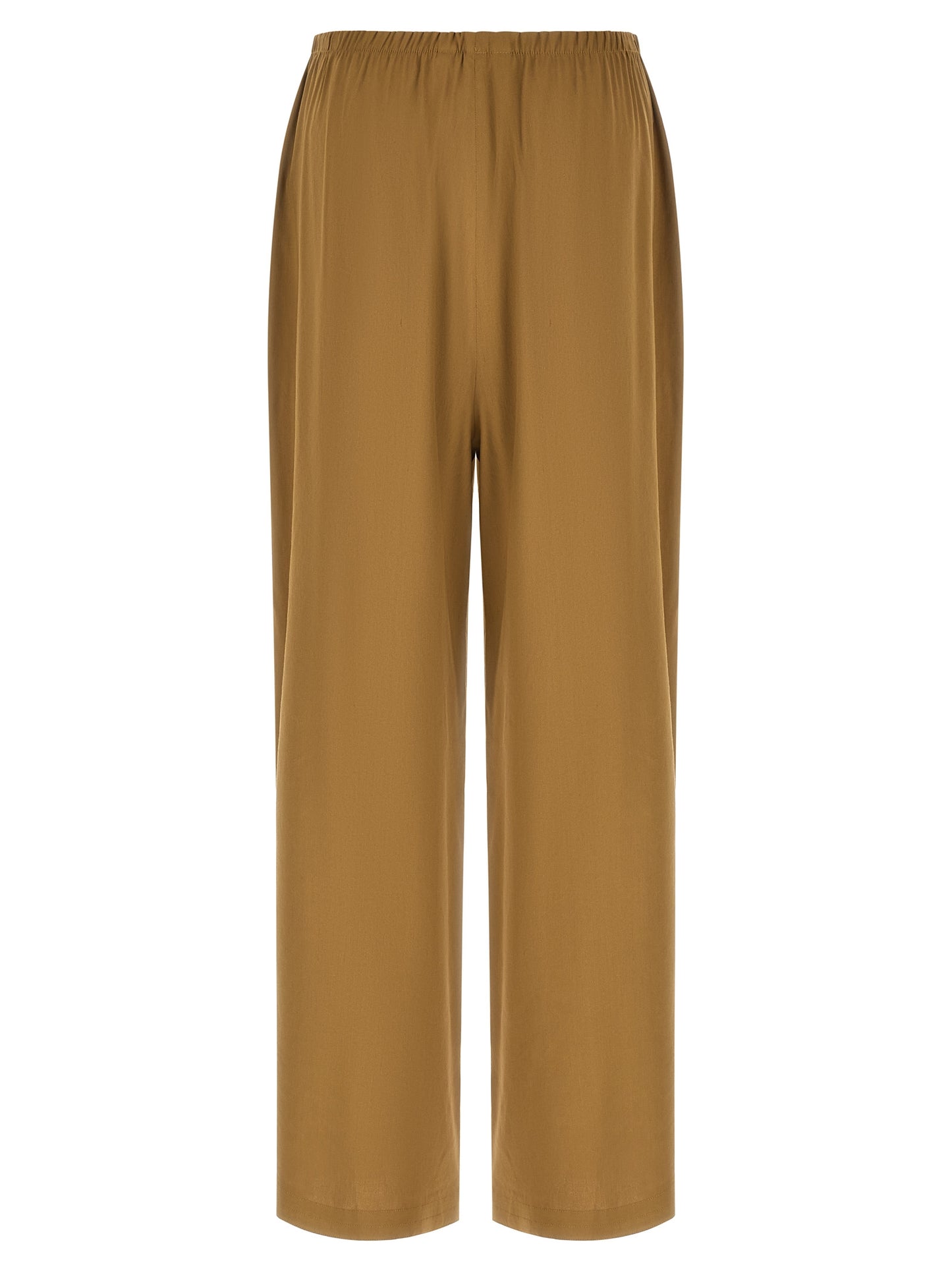 Beige Linen Casual Pants