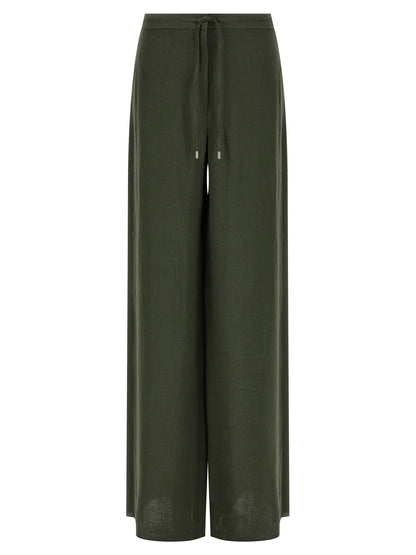 Bicolor Linen Casual Pants