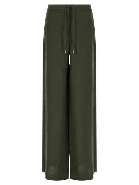 Bicolor Linen Casual Pants