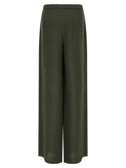 Bicolor Linen Casual Pants