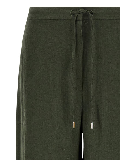 Bicolor Linen Casual Pants