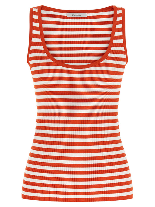 Multicolor Viscose Sleeveles T-Shirt