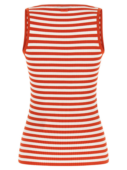 Multicolor Viscose Sleeveles T-Shirt