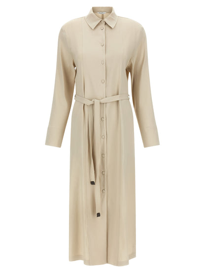 Beige Linen Long Dress