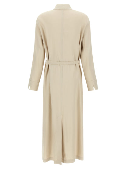 Beige Linen Long Dress