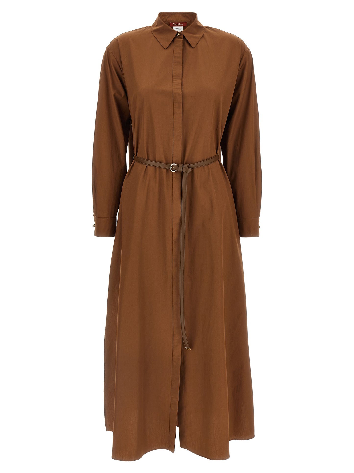 Brown Cotton Long Dress
