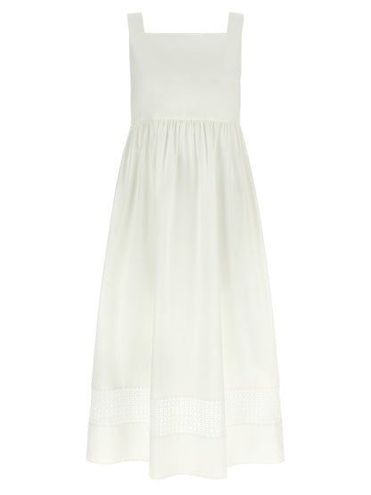 White Cotton Long Dress