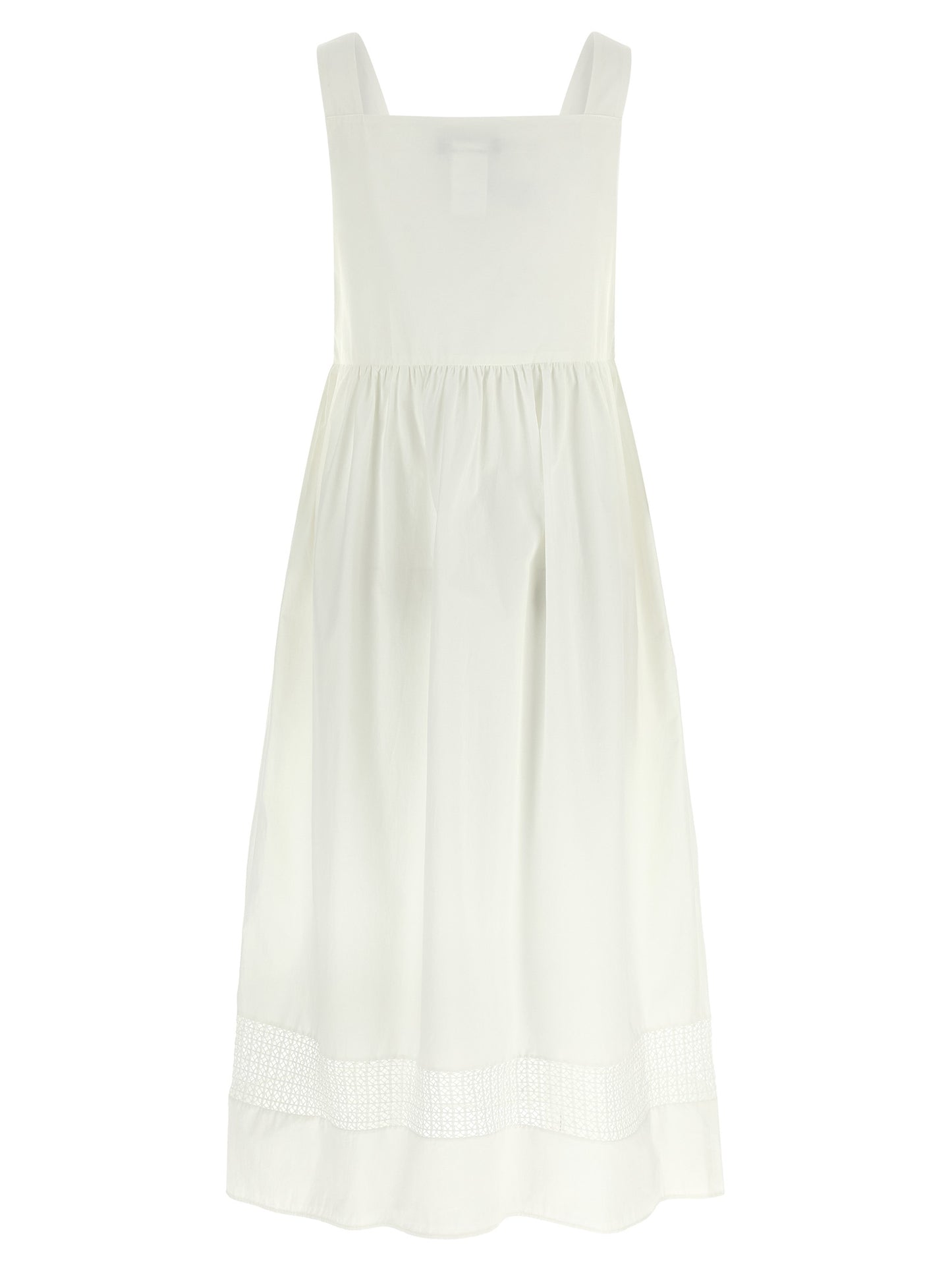 White Cotton Long Dress