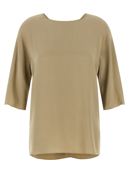 Beige Silk Blouse