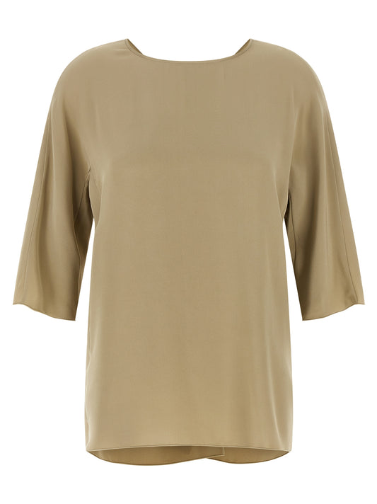 Beige Silk Blouse