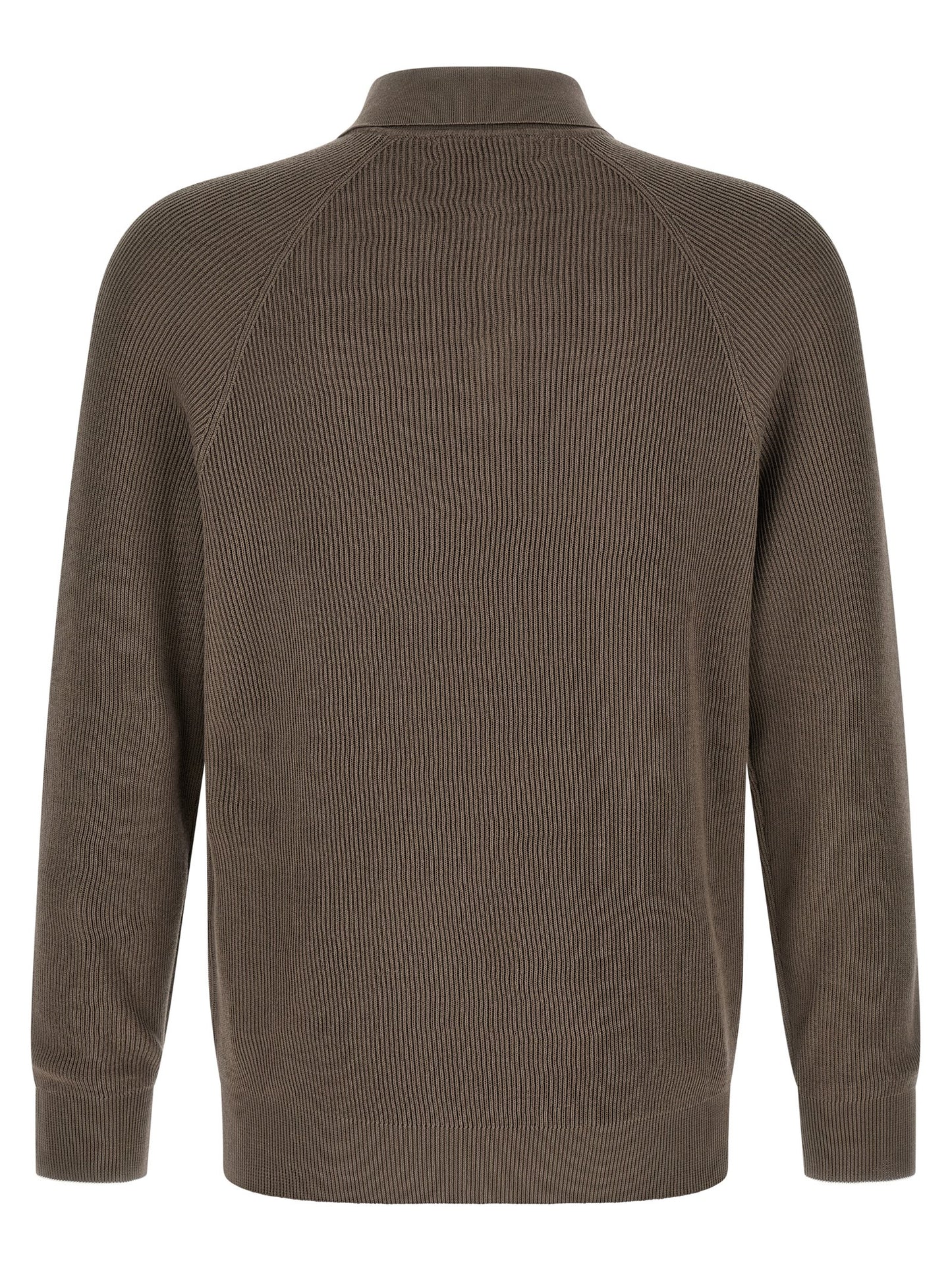 Brown Cotton Polo Shirt
