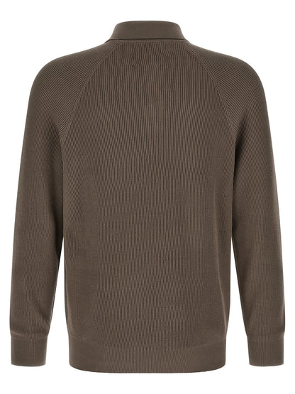 Brown Cotton Polo Shirt