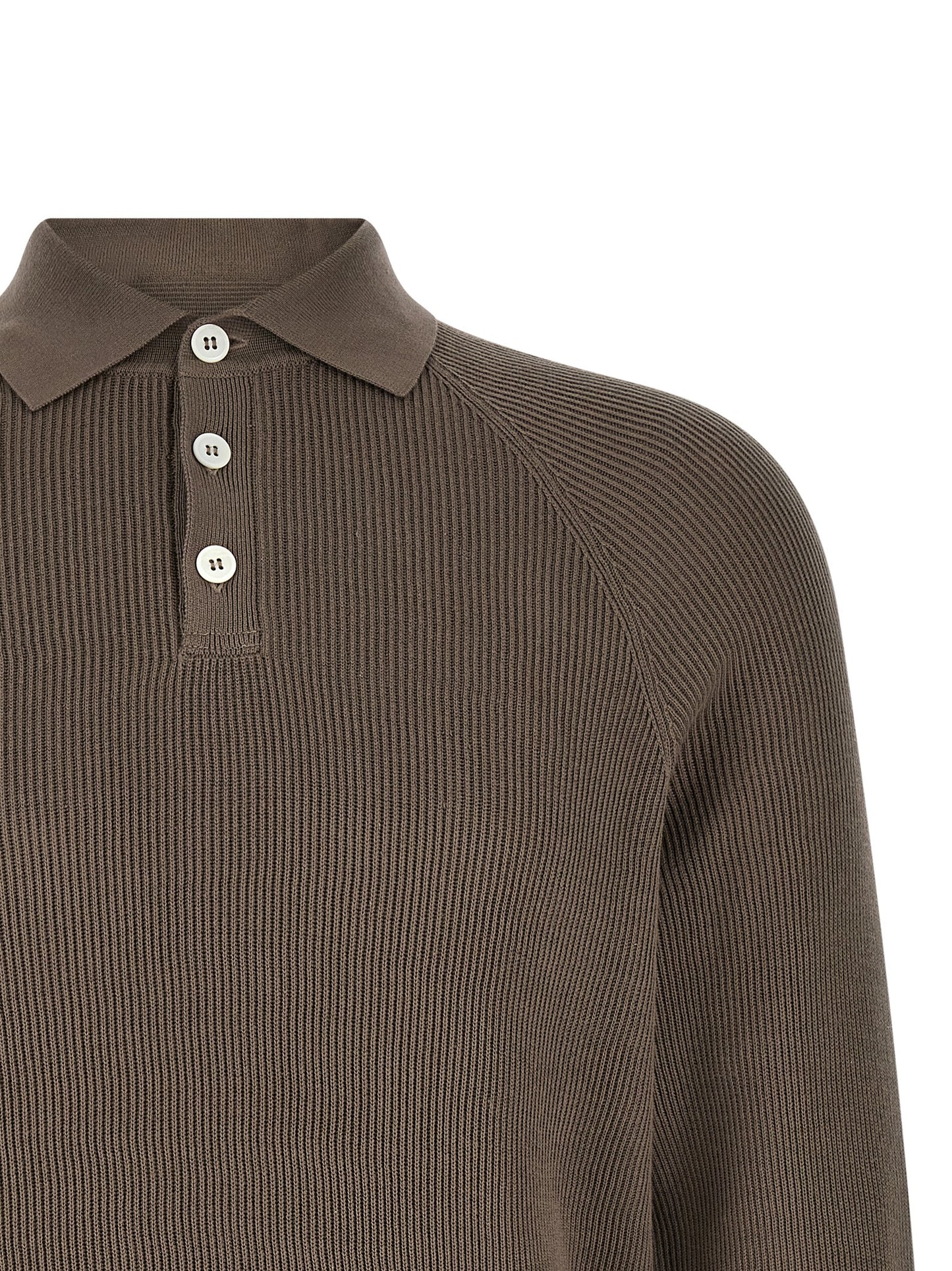 Brown Cotton Polo Shirt