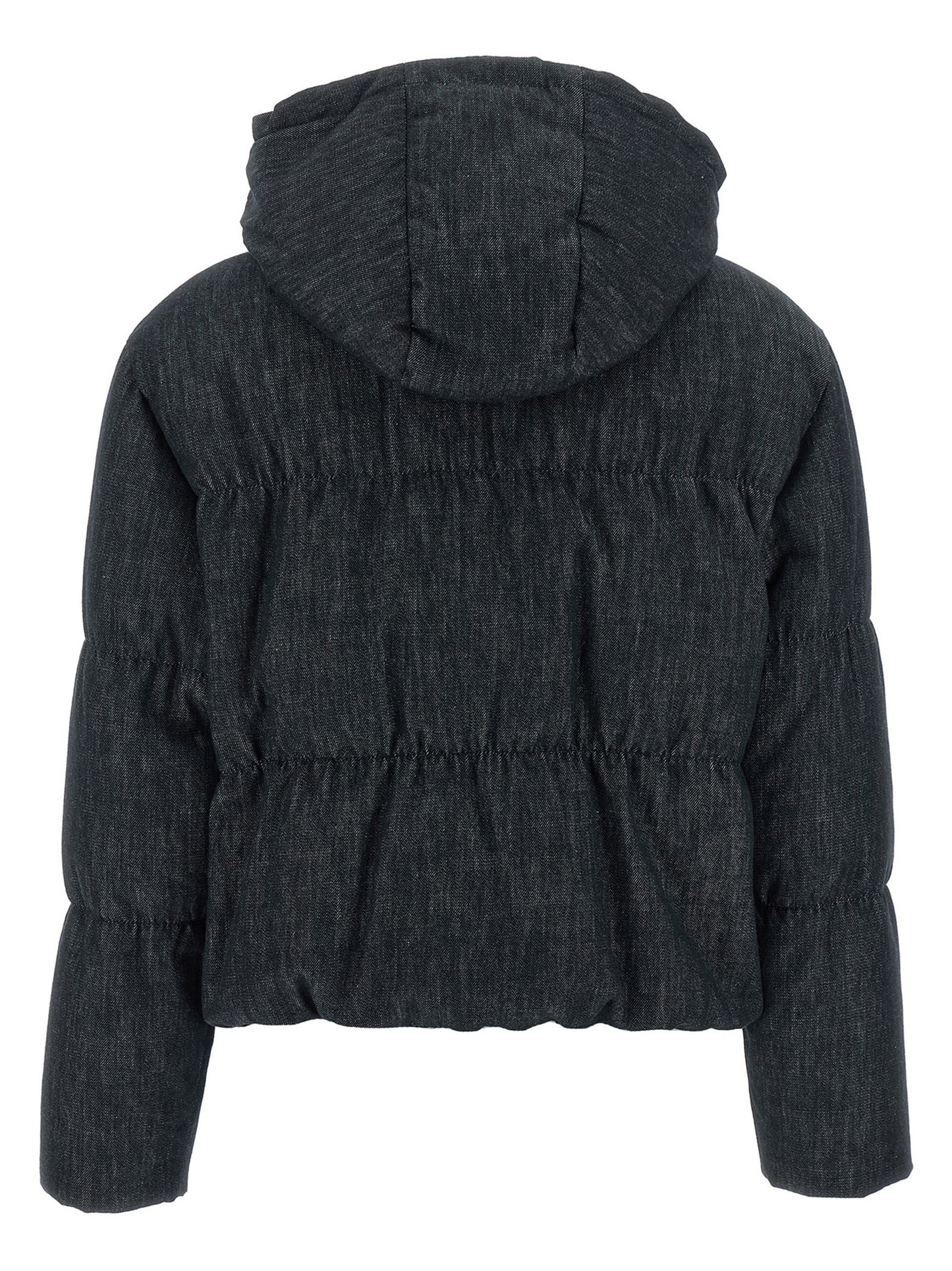 Blue Cotton Full-Length Jacket