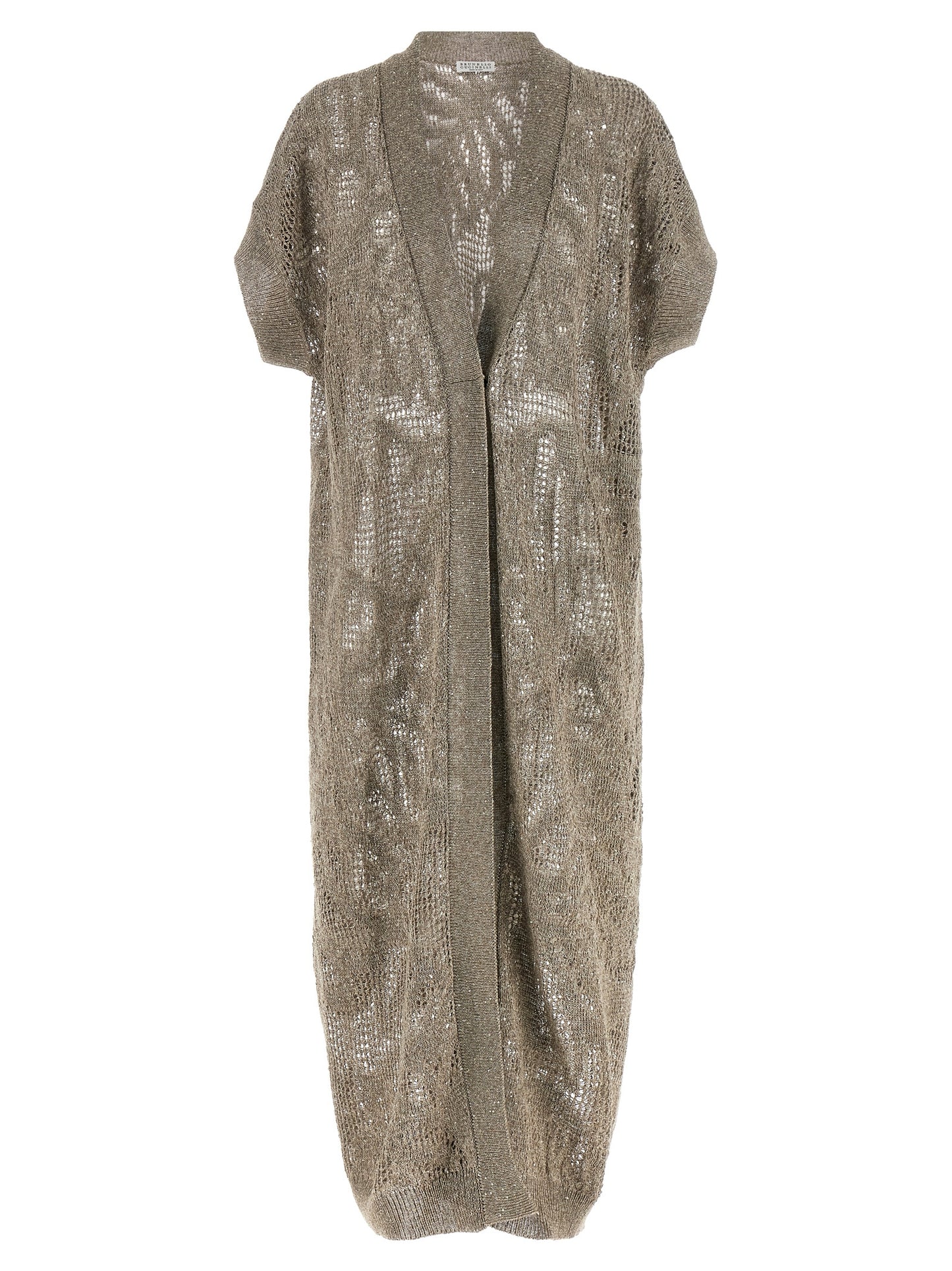 Brown Linen Cardigan