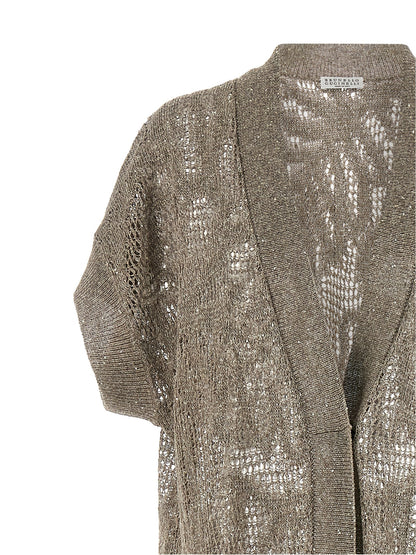 Brown Linen Cardigan