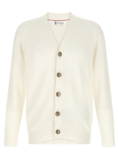 White Cotton Cardigan