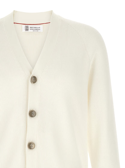 White Cotton Cardigan