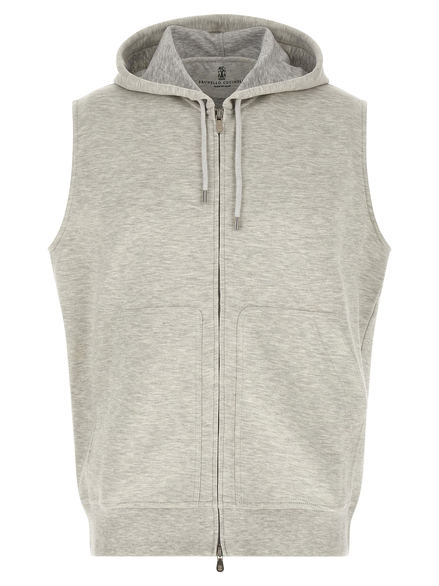 Gray Cotton Sleeveless Jacket
