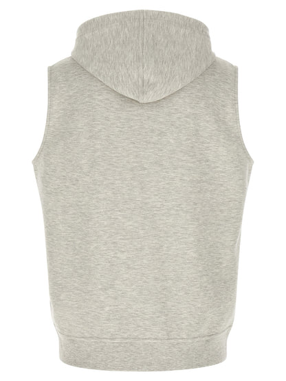 Gray Cotton Sleeveless Jacket