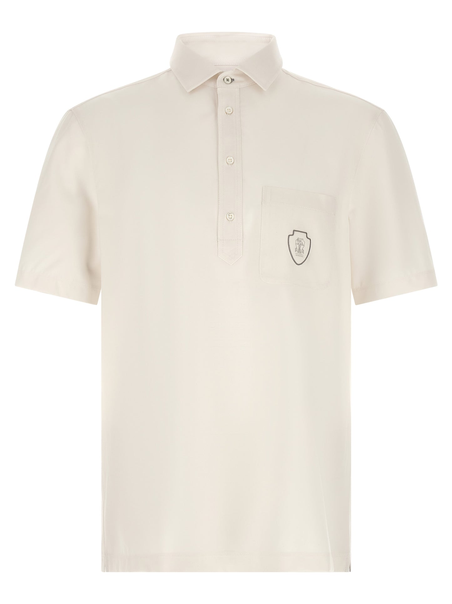 White Virgin Wool Polo Shirt