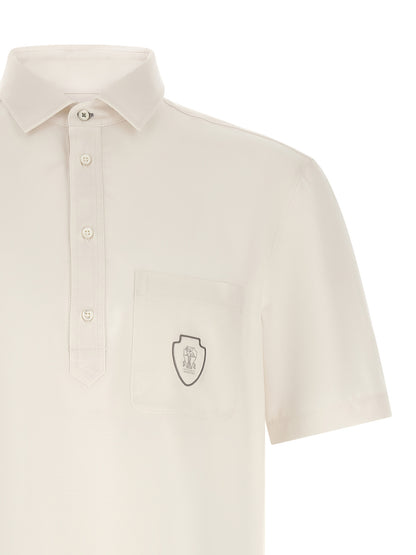 White Virgin Wool Polo Shirt