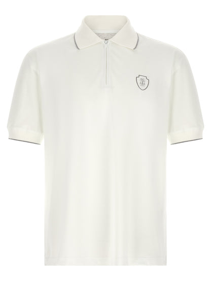 White Polyamide Polo Shirt