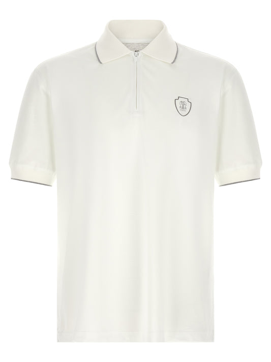 White Polyamide Polo Shirt