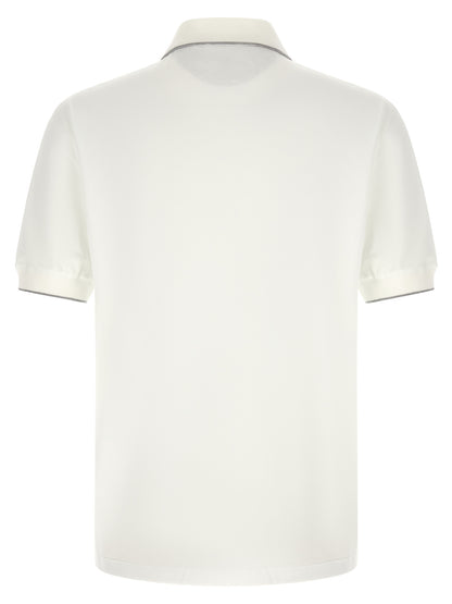White Polyamide Polo Shirt